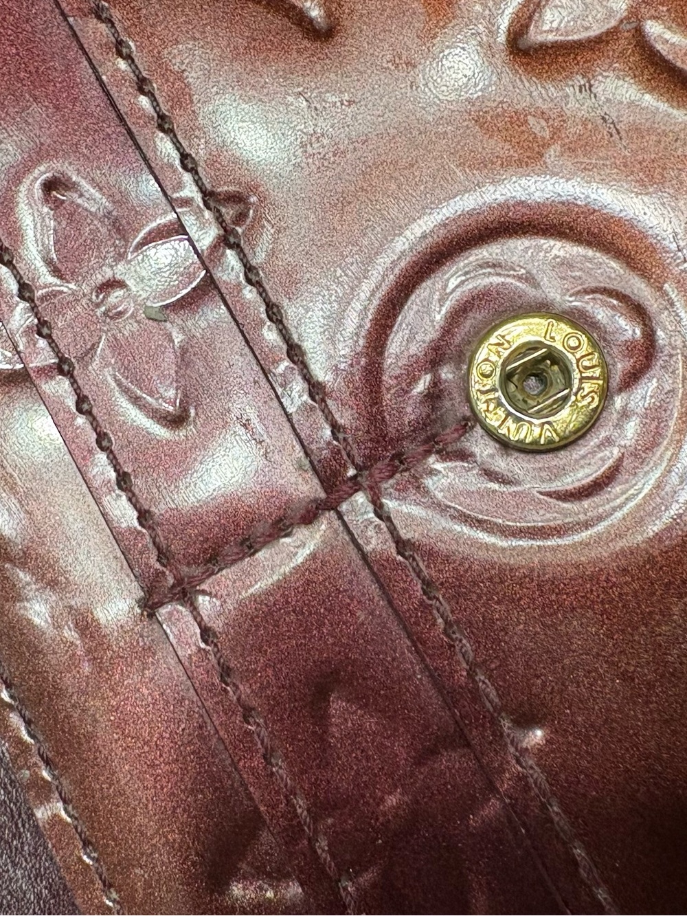 Louis Vuitton Vernis Monogram Continental Wallet - Bordeaux Patent - Picture 5 of 9